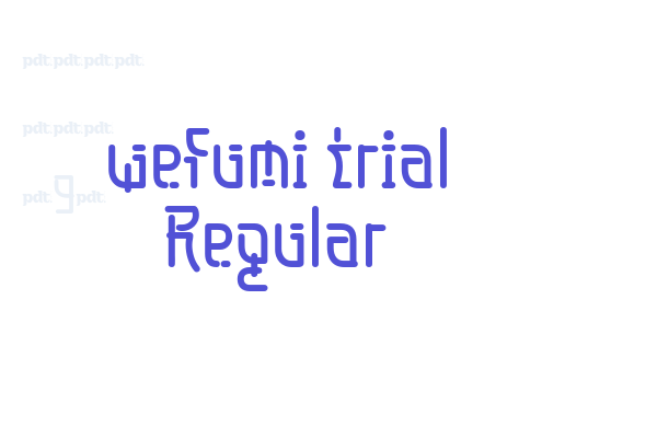 wefumi trial Regular font download