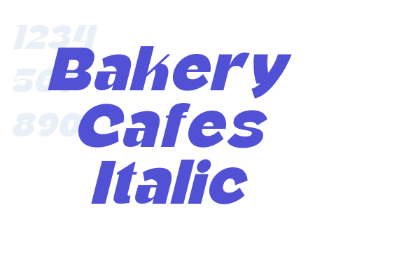 Bakery Cafes Italic font