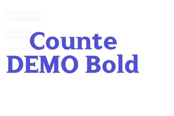 Counte DEMO Bold font