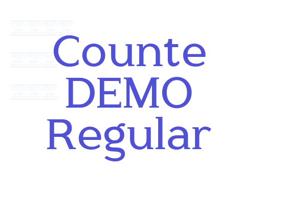 Counte DEMO Regular font