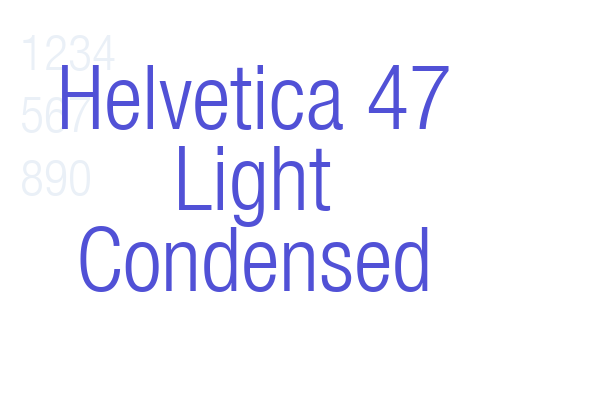 Helvetica 47 Light Condensed font