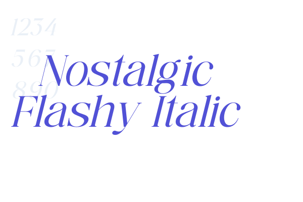 Nostalgic Flashy Italic font