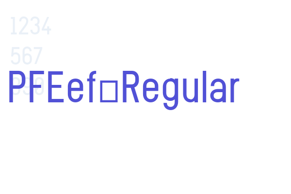 PFEef-Regular font