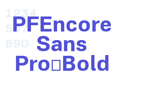 PFEncore Sans Pro-Bold font