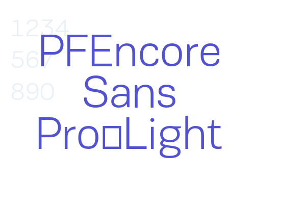 PFEncore Sans Pro-Light font