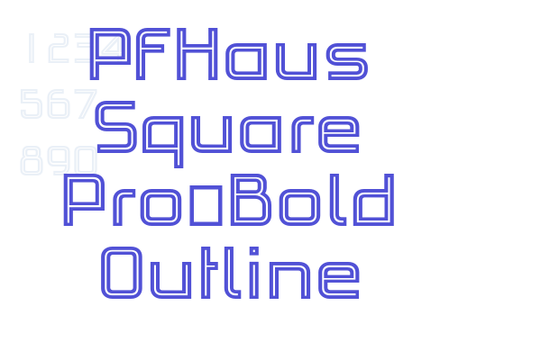 PFHaus Square Pro-Bold Outline font