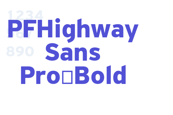 PFHighway Sans Pro-Bold font