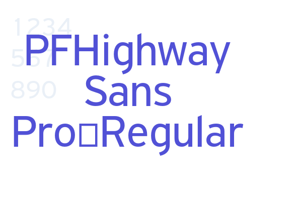 PFHighway Sans Pro-Regular font