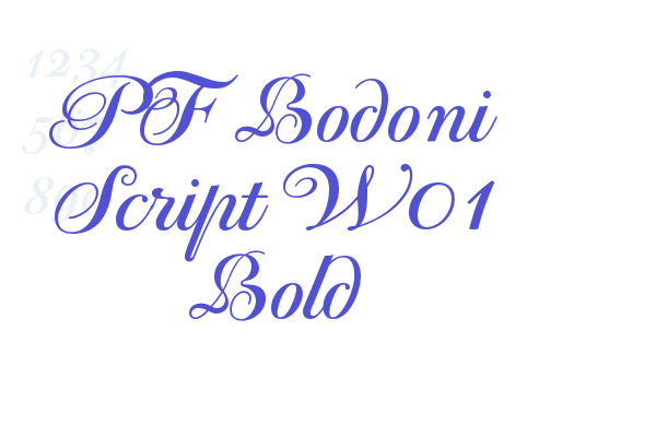 PF Bodoni Script W01 Bold font