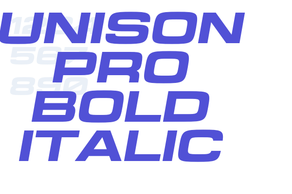 Unison Pro Bold Italic font