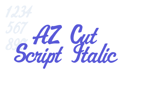 AZ Cut Script Italic