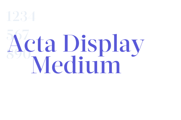 Acta Display Medium