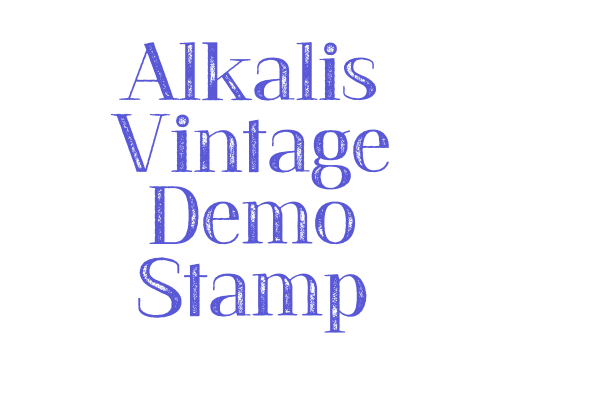 Alkalis Vintage Demo Stamp