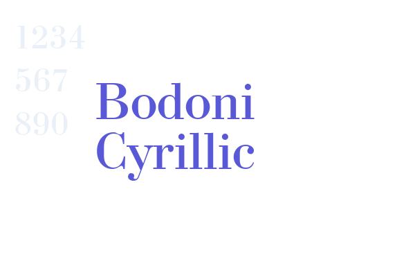 Bodoni Cyrillic