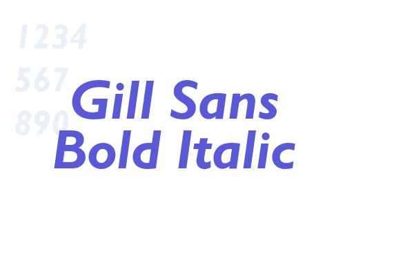 Gill Sans Bold Italic