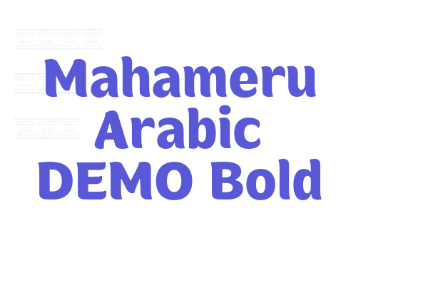 Mahameru Arabic DEMO Bold