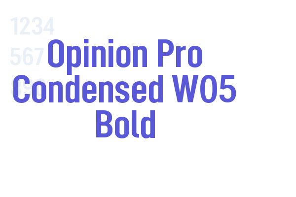 Opinion Pro Condensed W05 Bold