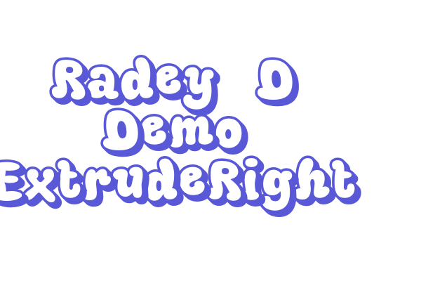 Radey 3D Demo ExtrudeRight