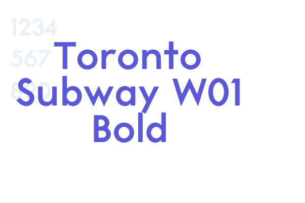 Toronto Subway W01 Bold