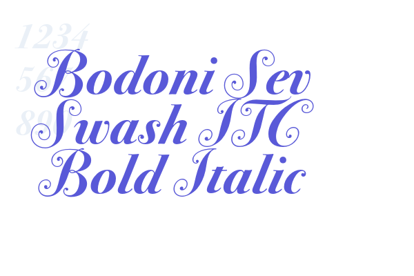 Bodoni Sev Swash ITC Bold Italic