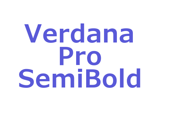 Verdana Pro SemiBold Font Free Download Now