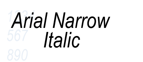 Arial Narrow Italic