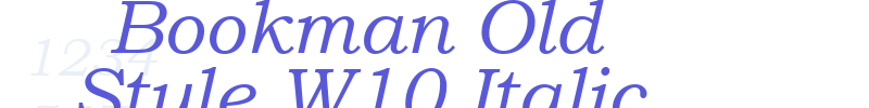 Bookman Old Style W10 Italic